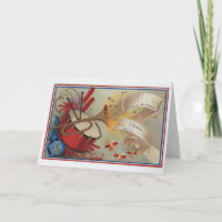 Vintage July 4 birthday greeting card