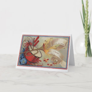 Vintage July 4 birthday greeting card
