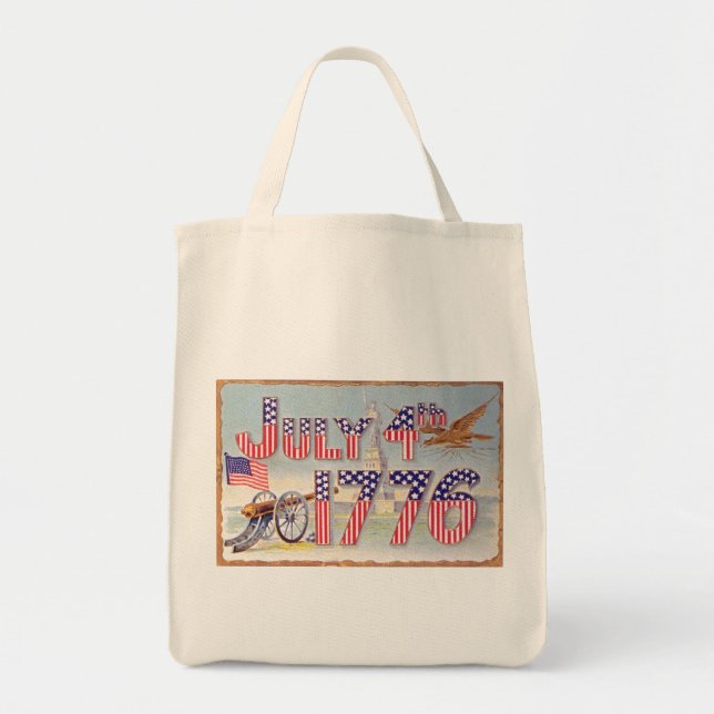 Vintage July 4th 1776 Tote Bag (Front)