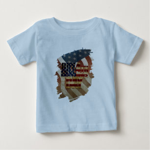 Vintage July 4th Independence Day Design Baby T-Shirt