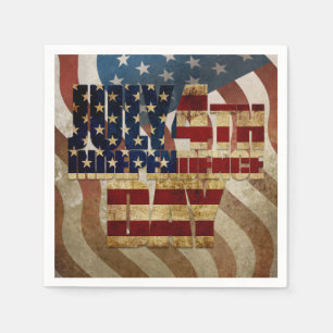Vintage July 4th Independence Day Design Napkin