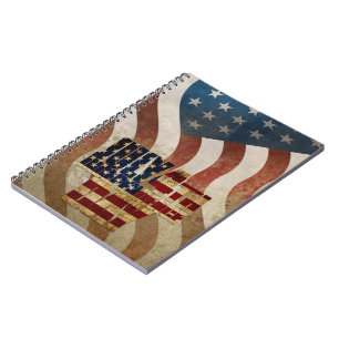 Vintage July 4th Independence Day Design Notebook