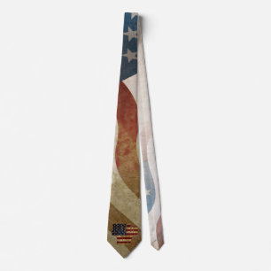 Vintage July 4th Independence Day Design Tie