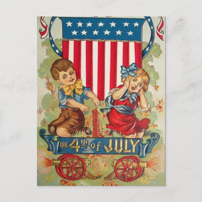 Vintage July 4th Postcard (Front)