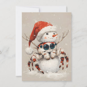 Vintage Jumping Spider Snowman Christmas Cards