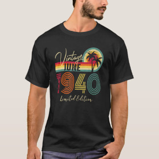 Vintage June 1940  82nd Birthday 82 Year Old T-Shirt