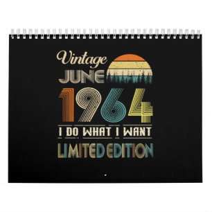 Vintage June 1964 What I Want Limited Edition Calendar