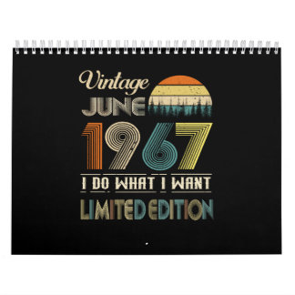 Vintage June 1967 What I Want Limited Edition Calendar