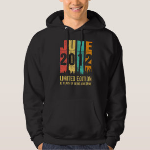 Vintage June 2012 10 Years Old 10th Birthday Hoodie