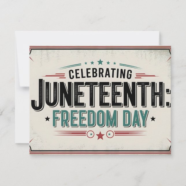 Vintage Juneteenth Holiday Card (Front)