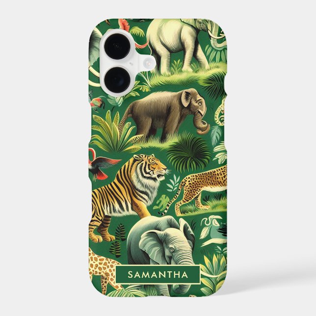 Vintage Jungle Animals Pattern (Back)