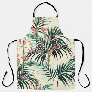 Vintage Jungle: Dark Green, Orange Lily. Apron