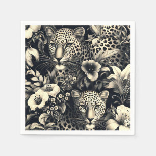 Vintage Jungle Jaguar Napkin