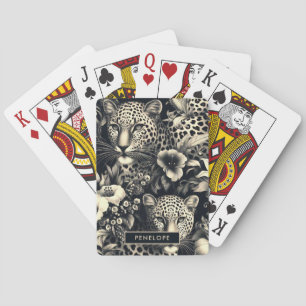 Vintage Jungle Jaguar Playing Cards