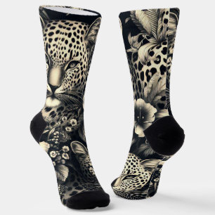 Vintage Jungle Jaguar Socks