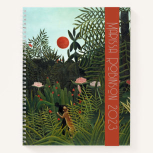 Vintage Jungle Landscape Bullet Journal Right Name