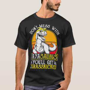 Vintage Jurasskicked Yaya Saurus  Dino Greek Grand T-Shirt