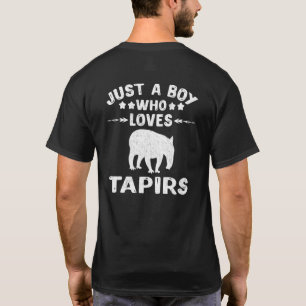 Vintage Just A Boy Who Loves Tapir Animal T-Shirt
