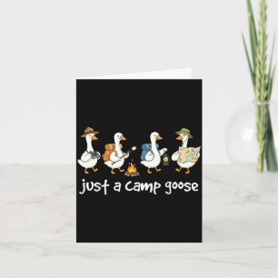 Vintage just a camp goose humour for animal lovers card