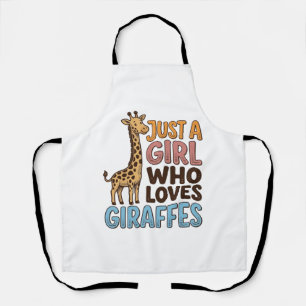 Vintage Just A Girl Who Loves Giraffes Shirt (5)_1 Apron