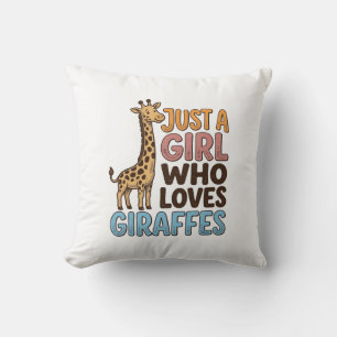 Vintage Just A Girl Who Loves Giraffes Shirt (5)_1 Cushion