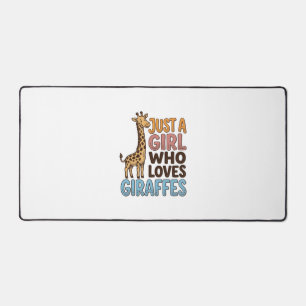 Vintage Just A Girl Who Loves Giraffes Shirt (5)_1 Desk Mat