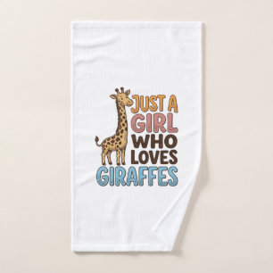 Vintage Just A Girl Who Loves Giraffes Shirt (5)_1 Hand Towel