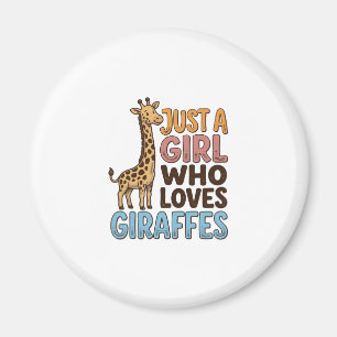 Vintage Just A Girl Who Loves Giraffes Shirt (5)_1 Magnet