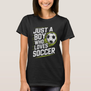 Vintage Just Boy Who Loves Soccer Play Game Goalie T-Shirt