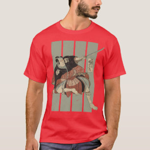 Vintage Kabuki Warrior With Sword 1800s Japanese A T-Shirt