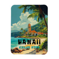 Vintage Kailua Kona Hawaii Beach