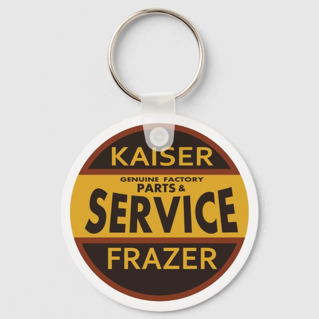 Vintage Kaiser Frazer service sign Key Ring (Front)