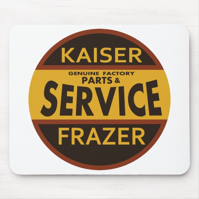 Vintage Kaiser Frazer service sign Mouse Mat (Front)