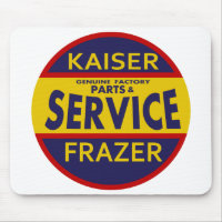 Vintage Kaiser Frazer service sign red/blue