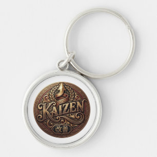 Vintage Kaizen Crest Premium Metal Keychain