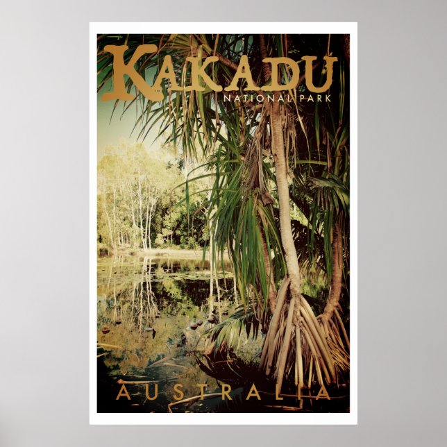 Vintage Kakadu National Park Travel Poster (Front)