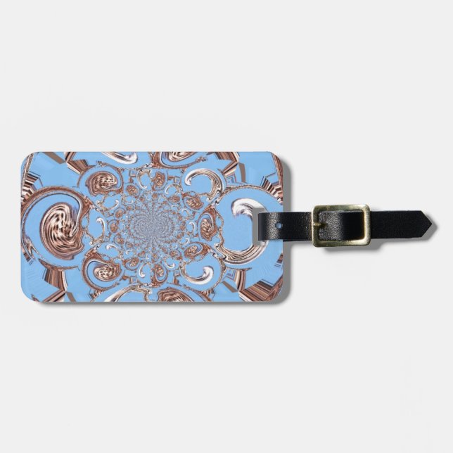 Vintage Kaleidoscope Art Print Luggage Tag (Front Horizontal)