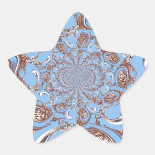 Vintage Kaleidoscope Art Print Star Sticker