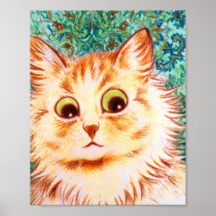 Vintage Kaleidoscope Cat By Louis Wain Poster