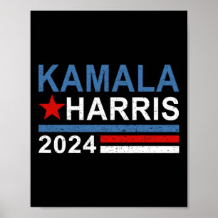 Vintage Kamala Harris 2024 For President Election Poster