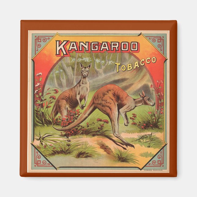 Vintage Kangaroo Advertisement Magnet (Front)