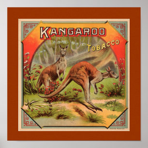 Vintage Kangaroo Advertisement Poster