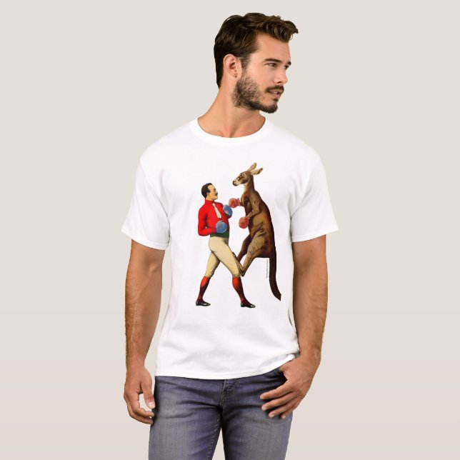 Vintage Kangaroo Boxer Boxing Sport T-Shirt (Front Full)