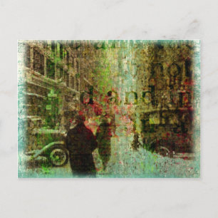 Vintage Kansas City Grunge Collage Postcard