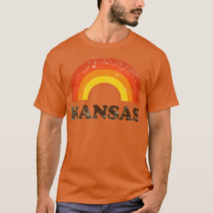 Vintage Kansas Souvenir Retro 60s Rainbow T-Shirt