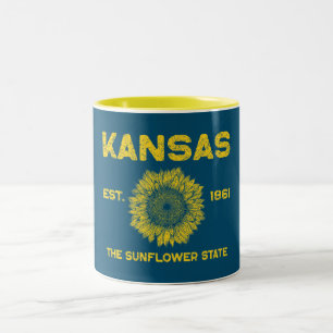 Vintage Kansas Two-Tone Coffee Mug