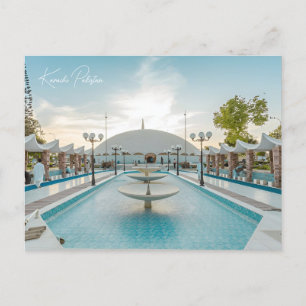 Vintage Karachi Pakistan Travel watercolor retro Postcard