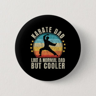Vintage Karate Dad Proud Martial Arts Father's Day 6 Cm Round Badge