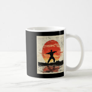 Vintage Karate Distressed Silhouette Japanese Mart Coffee Mug