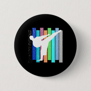 Vintage Karate Judo Kickboxing Wrestling Men Women 6 Cm Round Badge